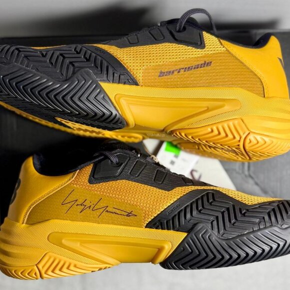 Adidas Y-3 Barricade 13 Collegiate Gold Black Tennis Shoes Size 11.5 - | NWB - Picture 9 of 12